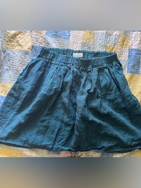 notPERFECTLINEN Emerald Green Bari skirt XL